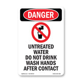 Untreated Water Do Not Drink Wash Hands