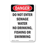 Portrait Do Not Enter Sewage Water