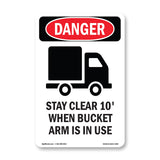 Stay Clear 10' Bucket In Use