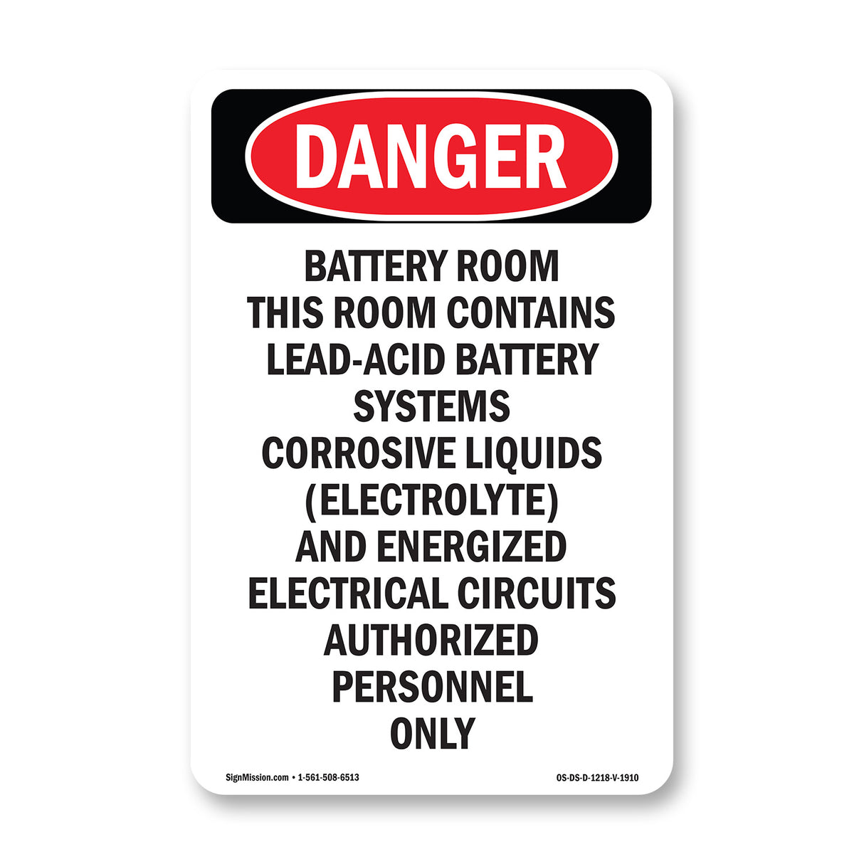 Battery Room Contains Lead-Acid