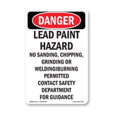 Lead Paint Hazard No Sanding  Chipping