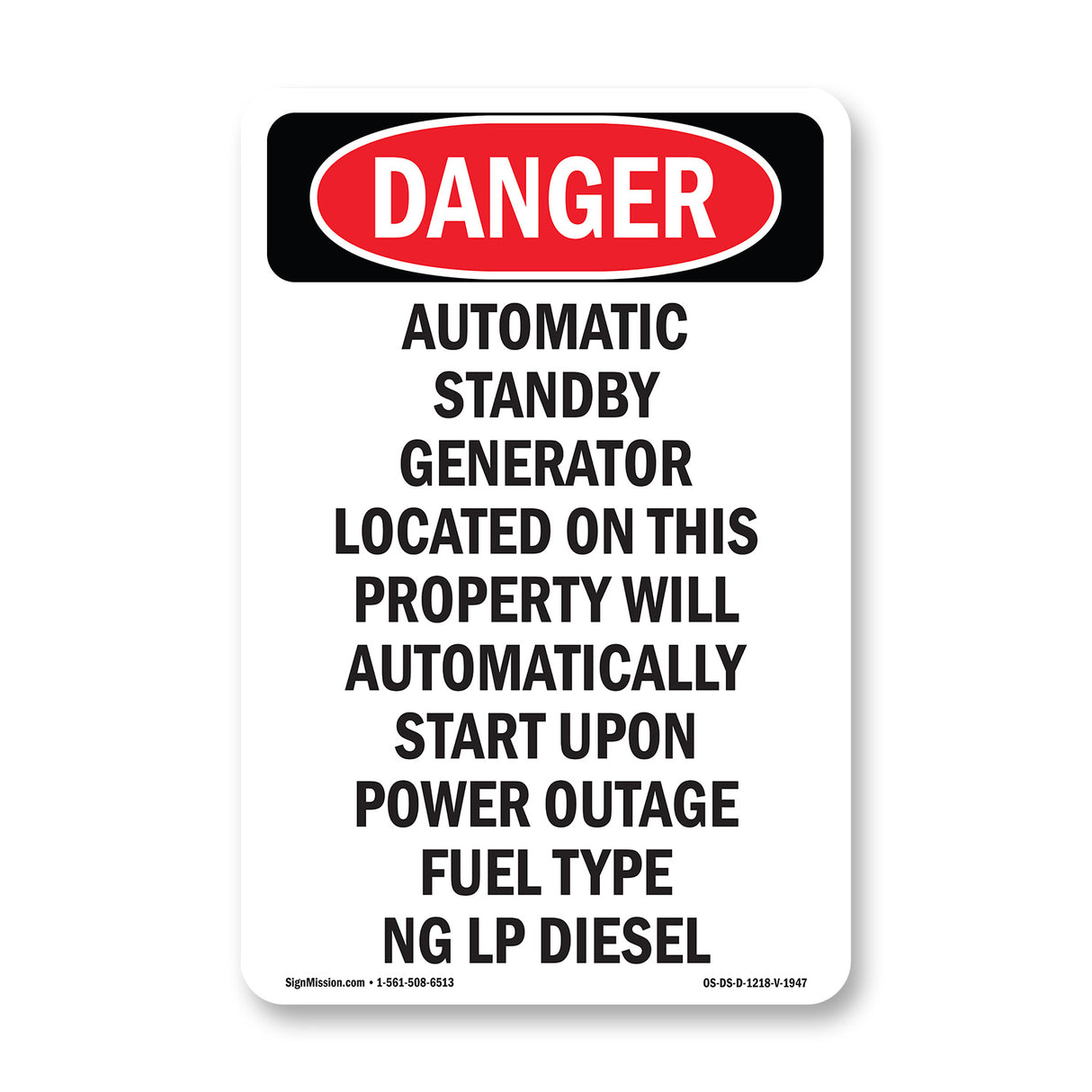 Automatic Standby Generator Located On This