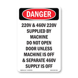 220V And 460V 220V Supplied By Machine Do