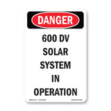 600 DV Solar System In Operation