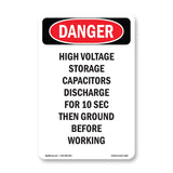 High Voltage Storage Capacitors Discharge