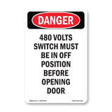 480 Volts Switch Must Be In Off Position