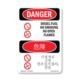 Diesel Fuel No Smoking No Open Flames