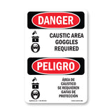 Caustic Area Goggles Required