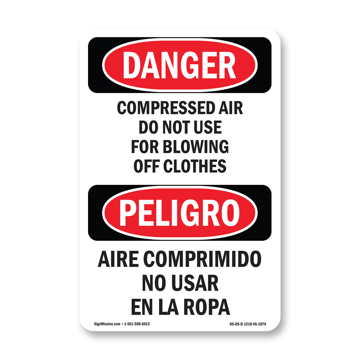 Compressed Air Not For Blowing Off Clothes