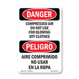 Compressed Air Not For Blowing Off Clothes