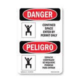 Confined Space Enter By Permit Only Spanish