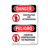 Construction Site No Trespassing