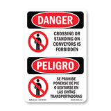 No Crossing Or Standing On Conveyors