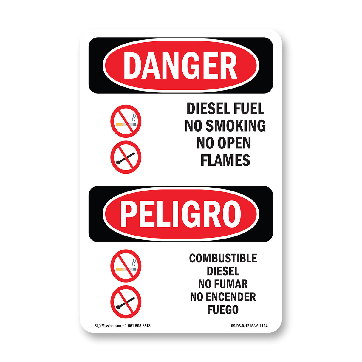 Diesel Fuel No Smoking No Open Flames