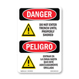 Do Not Enter Trench Until Properly Shored