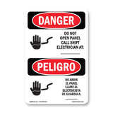 Do Not Open Panel Call Shift Electrician