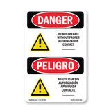 Do Not Operate Without Authorization