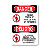 Do Not Stand  Sit  Walk Or Ride On Conveyor