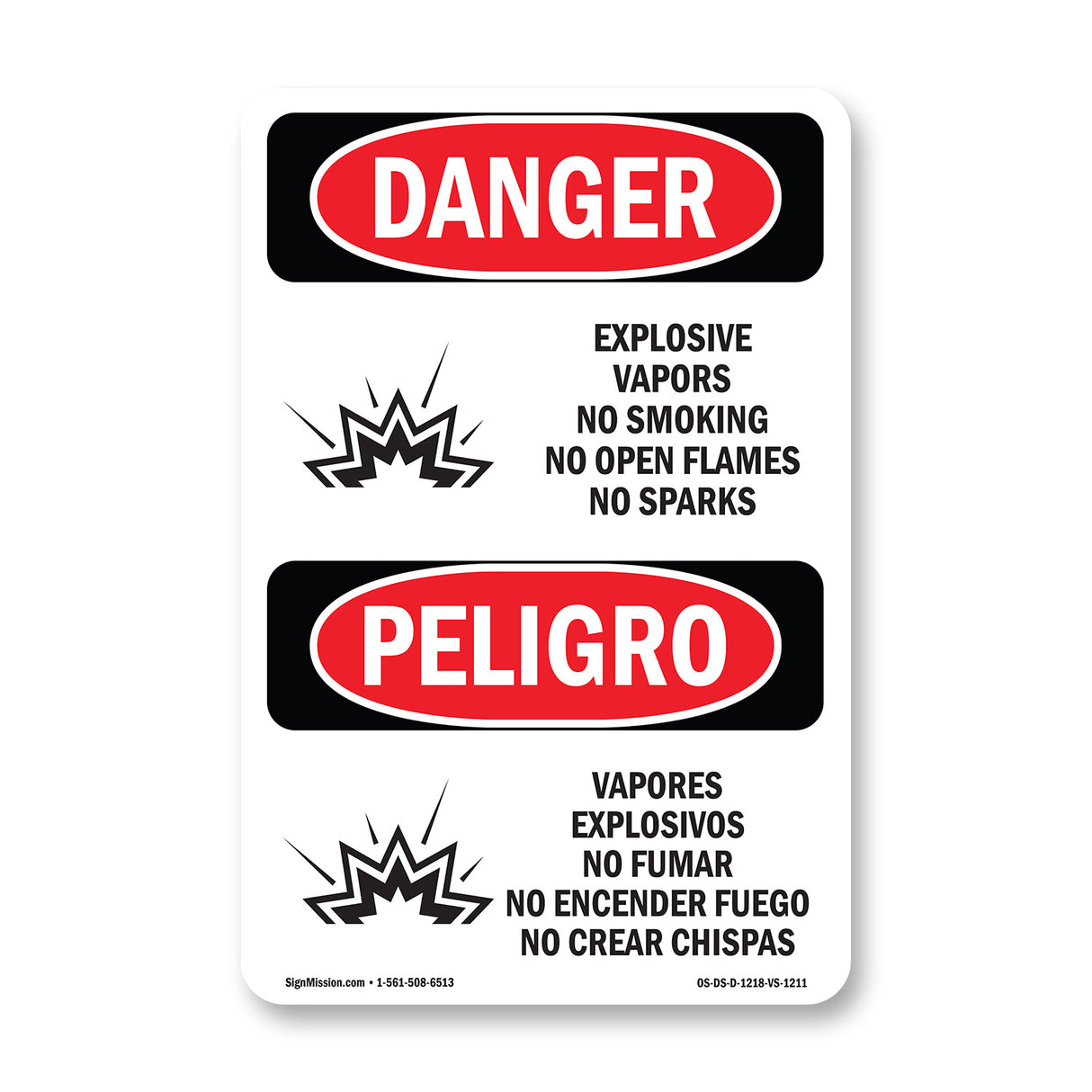 Explosive Vapors No Smoking Open Flames