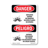 Explosive Vapors No Smoking Open Flames