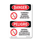 Flammable Material No Smoking Within 20 Feet