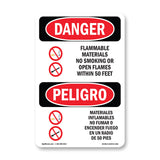Flammable Materials No Smoking 50 Feet