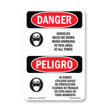 Goggles Worn When Working In This Area