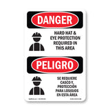 Hard Hat Eye Protection Required