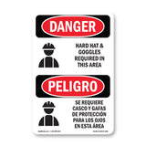 Hard Hat And Goggles Required In This Area