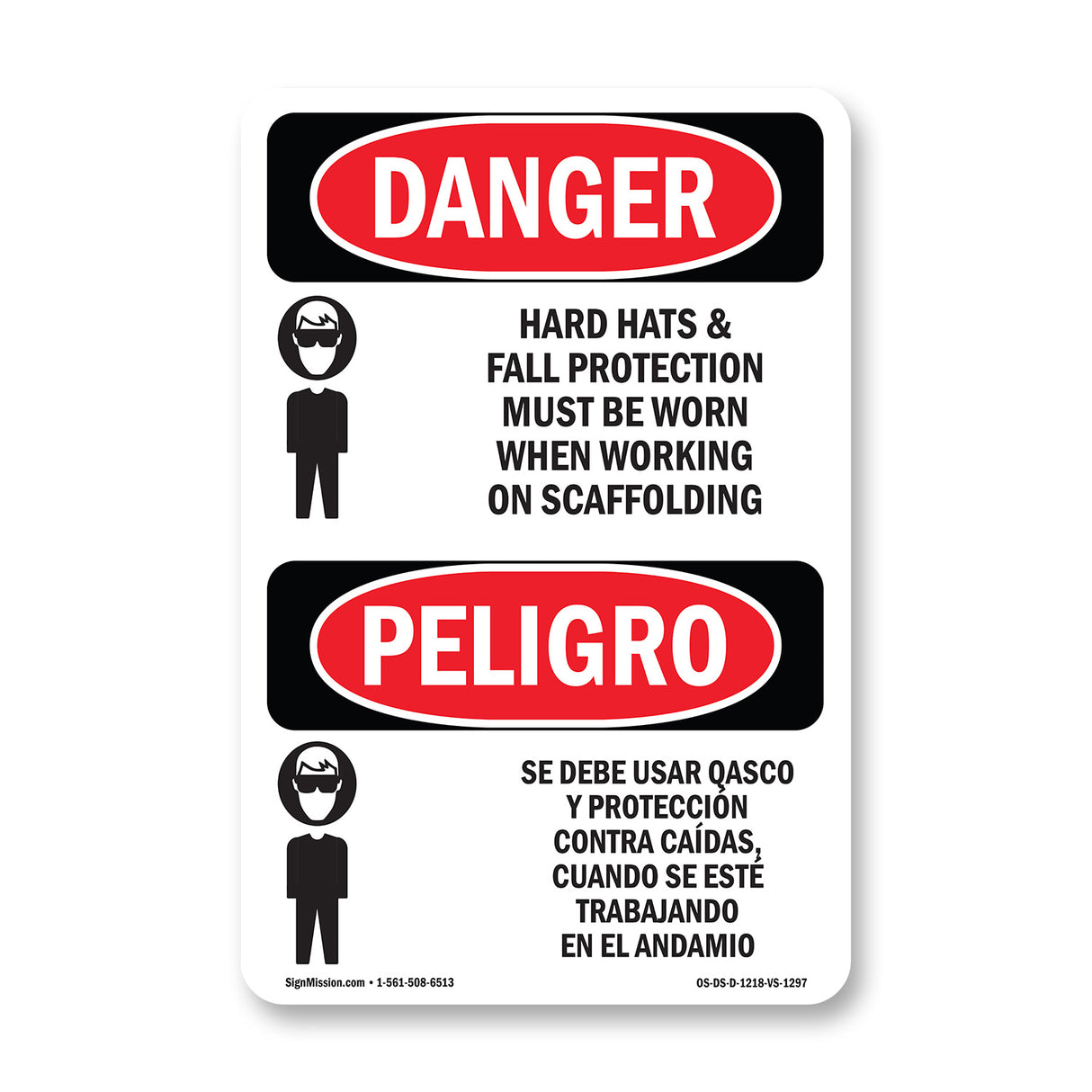 Hard Hats Fall Protection Worn Scaffolding