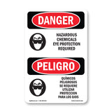 Hazardous Chemicals Eye Protection Required