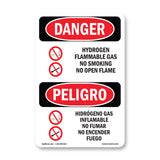 Hydrogen Flammable Gas No Smoking Open Flame