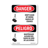 Keep Clear Of Swing Radius Of Cranes
