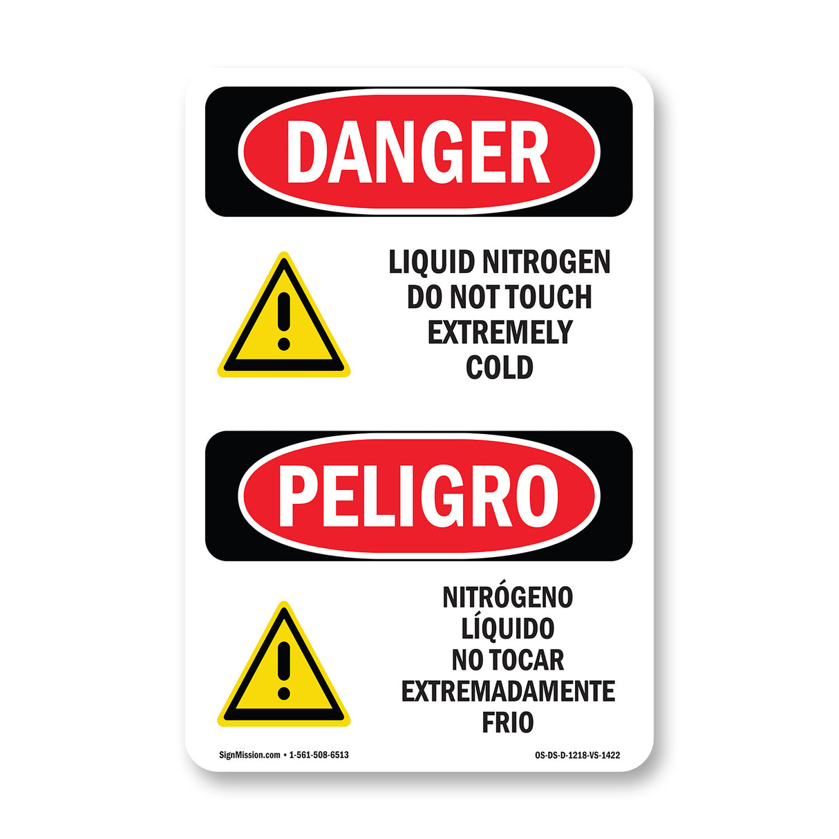 Liquid Nitrogen Do Not Touch Extremely Cold