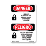 Lockout Electricity Air Lines Before Working