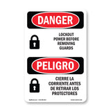 Lockout Power Before Removing Guards