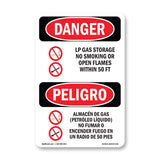 LP Gas Storage No Smoking Open Flames 50 Ft