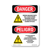 Moving Machine Parts Will Cause Crushing