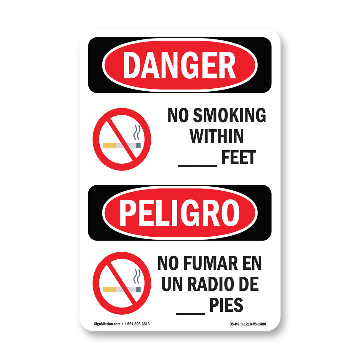 Custom No Smoking Within - Feet