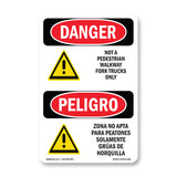 Not A Pedestrian Walkway Fork Trucks Only