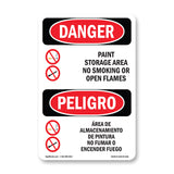 Paint Storage Area No Smoking Or Open Flames