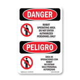 Robot Operating Area Do Not Enter