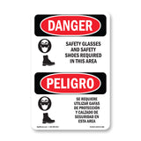 Safety Glasses And Safety Shoes Required