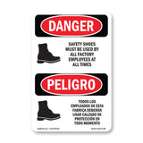Safety Shoes Must Be Used By All Employees