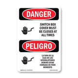 Switch Box Cover Must Be Closed At All Times