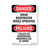 Portrait Wear Respirator While Spraying