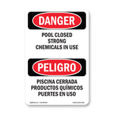 Pool Closed Strong Chemicals In Use