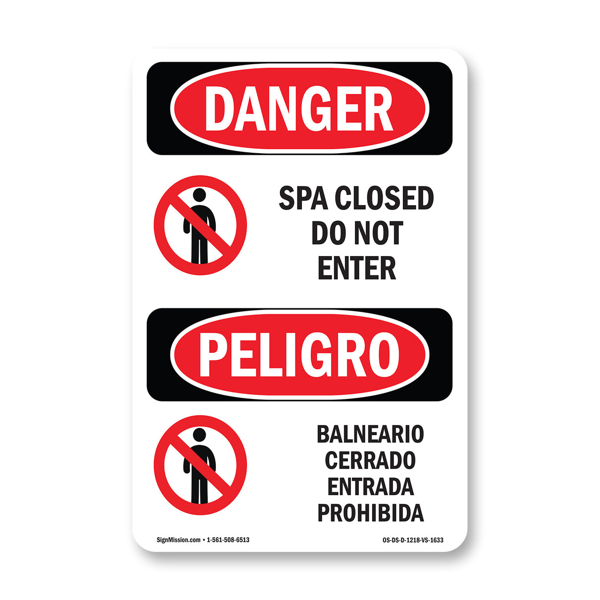 Spa Closed Do Not Enter