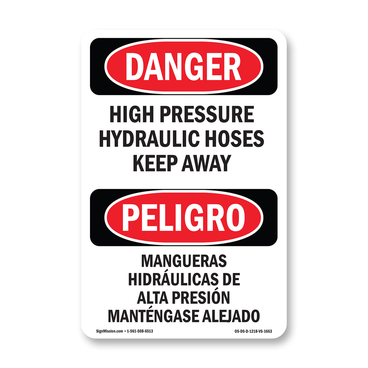 High Pressure Hydraulic Hoses Keep Away