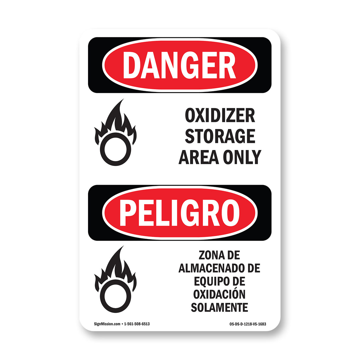 Oxidizer Storage Area Only